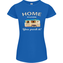 Home Is Where You Park It Caravan Funny Womens Petite Cut T-Shirt Royal Blue