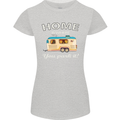 Home Is Where You Park It Caravan Funny Womens Petite Cut T-Shirt Sports Grey