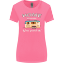 Home Is Where You Park It Caravan Funny Womens Wider Cut T-Shirt Azalea