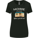 Home Is Where You Park It Caravan Funny Womens Wider Cut T-Shirt Black