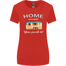 Home Is Where You Park It Caravan Funny Womens Wider Cut T-Shirt Red