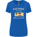 Home Is Where You Park It Caravan Funny Womens Wider Cut T-Shirt Royal Blue