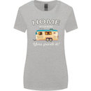 Home Is Where You Park It Caravan Funny Womens Wider Cut T-Shirt Sports Grey