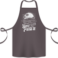 Home Is Where You Park It Funny Caravan Cotton Apron 100% Organic Dark Grey