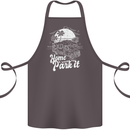 Home Is Where You Park It Funny Caravan Cotton Apron 100% Organic Dark Grey
