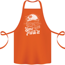 Home Is Where You Park It Funny Caravan Cotton Apron 100% Organic Orange