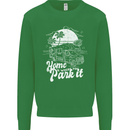 Home Is Where You Park It Funny Caravan Kids Sweatshirt Jumper Irish Green