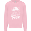 Home Is Where You Park It Funny Caravan Kids Sweatshirt Jumper Light Pink