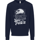 Home Is Where You Park It Funny Caravan Kids Sweatshirt Jumper Navy Blue