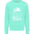 Home Is Where You Park It Funny Caravan Kids Sweatshirt Jumper Peppermint