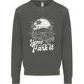 Home Is Where You Park It Funny Caravan Kids Sweatshirt Jumper Storm Grey