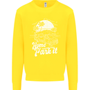 Home Is Where You Park It Funny Caravan Kids Sweatshirt Jumper Yellow