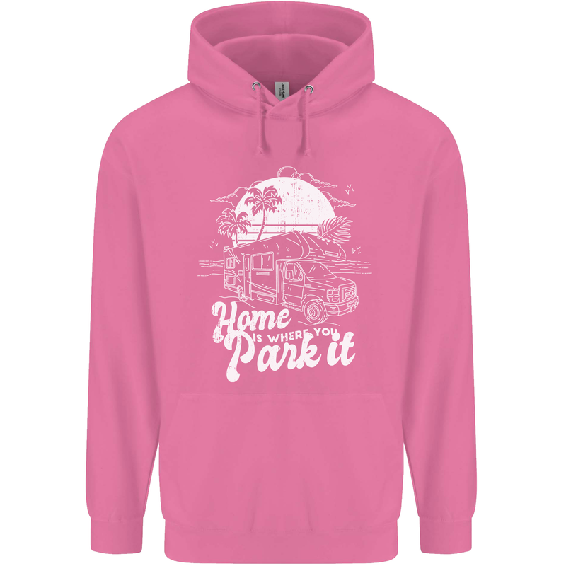 Home Is Where You Park It Funny Caravan Mens 80% Cotton Hoodie Azelea
