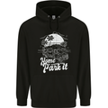 Home Is Where You Park It Funny Caravan Mens 80% Cotton Hoodie Black
