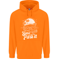 Home Is Where You Park It Funny Caravan Mens 80% Cotton Hoodie Orange