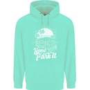 Home Is Where You Park It Funny Caravan Mens 80% Cotton Hoodie Peppermint