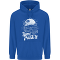 Home Is Where You Park It Funny Caravan Mens 80% Cotton Hoodie Royal Blue