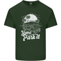 Home Is Where You Park It Funny Caravan Mens Cotton T-Shirt Tee Top Forest Green