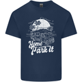 Home Is Where You Park It Funny Caravan Mens Cotton T-Shirt Tee Top Navy Blue