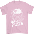 Home Is Where You Park It Funny Caravan Mens T-Shirt Cotton Gildan Light Pink