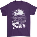 Home Is Where You Park It Funny Caravan Mens T-Shirt Cotton Gildan Purple