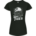 Home Is Where You Park It Funny Caravan Womens Petite Cut T-Shirt Black
