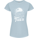 Home Is Where You Park It Funny Caravan Womens Petite Cut T-Shirt Light Blue