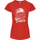 Home Is Where You Park It Funny Caravan Womens Petite Cut T-Shirt Red