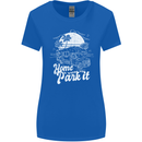 Home Is Where You Park It Funny Caravan Womens Wider Cut T-Shirt Royal Blue