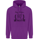 Home Is Where Your Cat Is Funny Kitten Childrens Kids Hoodie Purple