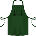 Home Is Where Your Cat Is Funny Kitten Cotton Apron 100% Organic Forest Green