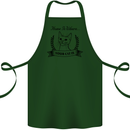Home Is Where Your Cat Is Funny Kitten Cotton Apron 100% Organic Forest Green