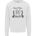 Home Is Where Your Cat Is Funny Kitten Kids Sweatshirt Jumper White