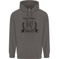 Home Is Where Your Cat Is Funny Kitten Mens 80% Cotton Hoodie Charcoal