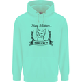 Home Is Where Your Cat Is Funny Kitten Mens 80% Cotton Hoodie Peppermint