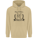 Home Is Where Your Cat Is Funny Kitten Mens 80% Cotton Hoodie Sand