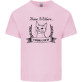 Home Is Where Your Cat Is Funny Kitten Mens Cotton T-Shirt Tee Top Light Pink