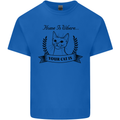 Home Is Where Your Cat Is Funny Kitten Mens Cotton T-Shirt Tee Top Royal Blue