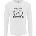Home Is Where Your Cat Is Funny Kitten Mens Long Sleeve T-Shirt Charcoal