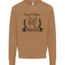 Home Is Where Your Cat Is Funny Kitten Mens Sweatshirt Jumper Caramel Latte