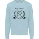 Home Is Where Your Cat Is Funny Kitten Mens Sweatshirt Jumper Light Blue