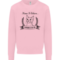 Home Is Where Your Cat Is Funny Kitten Mens Sweatshirt Jumper Light Pink