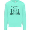 Home Is Where Your Cat Is Funny Kitten Mens Sweatshirt Jumper Peppermint