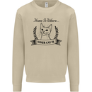 Home Is Where Your Cat Is Funny Kitten Mens Sweatshirt Jumper Sand