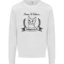 Home Is Where Your Cat Is Funny Kitten Mens Sweatshirt Jumper White