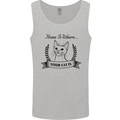 Home Is Where Your Cat Is Funny Kitten Mens Vest Tank Top Charcoal