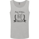 Home Is Where Your Cat Is Funny Kitten Mens Vest Tank Top Charcoal