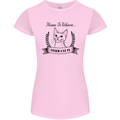 Home Is Where Your Cat Is Funny Kitten Womens Petite Cut T-Shirt Light Pink