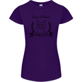 Home Is Where Your Cat Is Funny Kitten Womens Petite Cut T-Shirt Purple