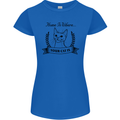 Home Is Where Your Cat Is Funny Kitten Womens Petite Cut T-Shirt Royal Blue